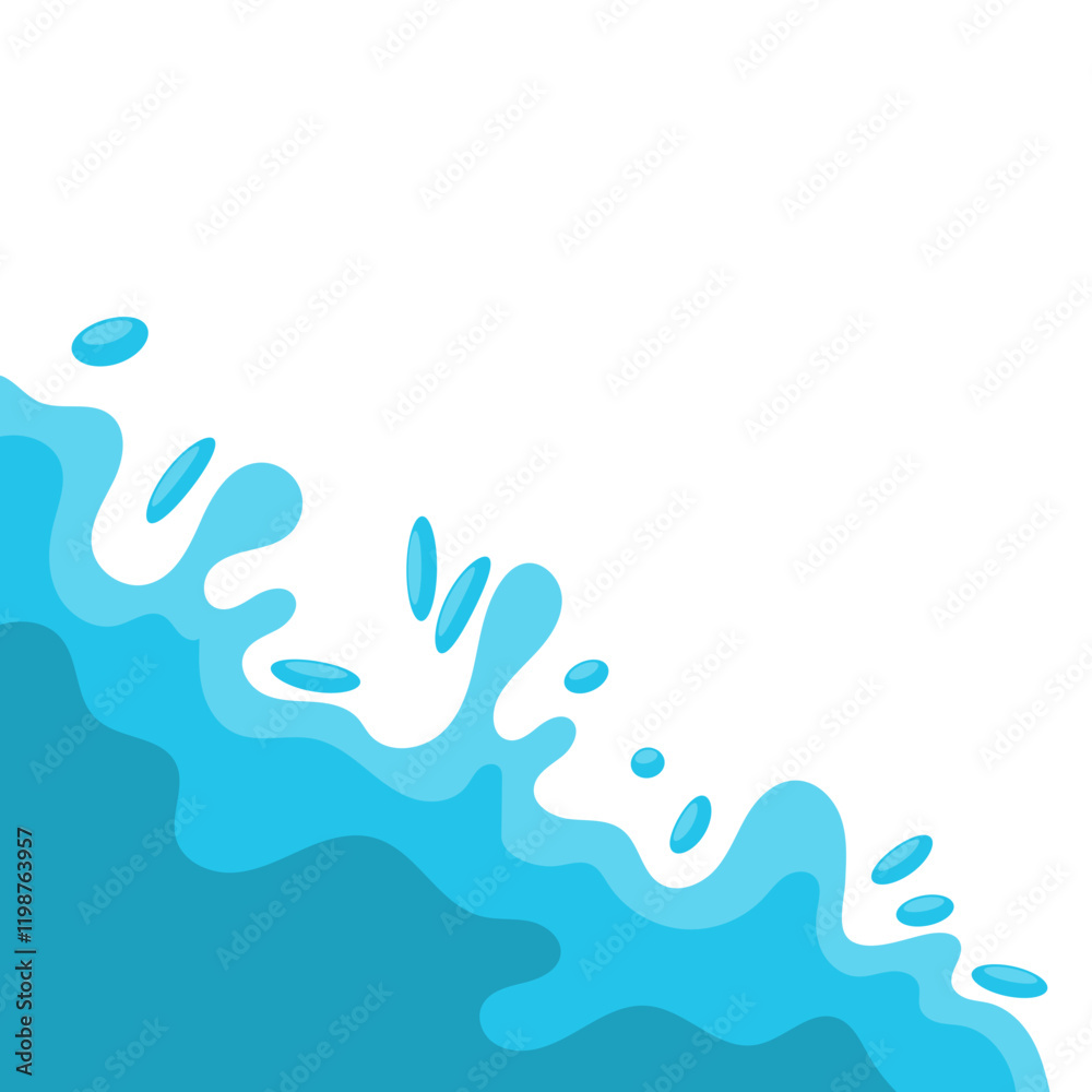 Fototapeta premium Water Shape Decoration Corner