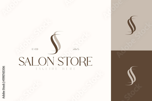 luxury salon store icon logo vector design template. creative initial SS symbol logo design vector ideas with elegant and modern styles