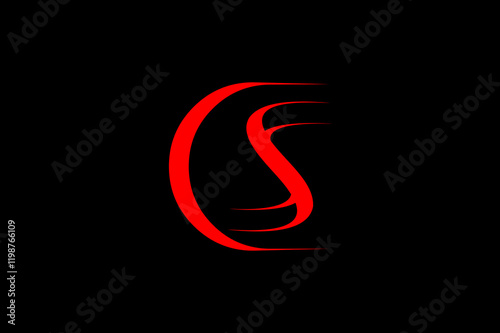 monogram initial css symbol logo vector design template. simple CSS logotype design vector illustration isolated on black background