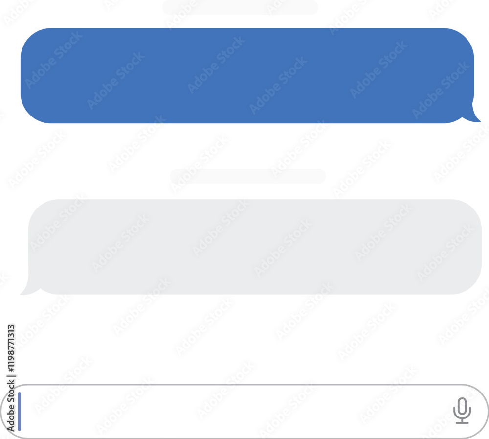 Message bubble chats for smartphones, with vector chat boxes designed for mobile messaging applications. Vector.