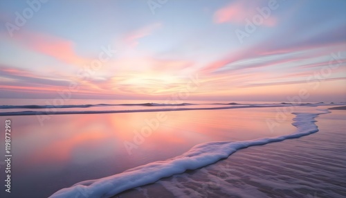 Fototapeta Naklejka Na Ścianę i Meble -  a beach that has some water in it