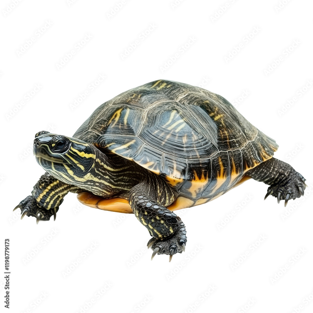 Beautiful Turtle Swimming Gracefully Through Crystal Clear Waters in a Lush Environment Beautiful Turtle Swimming Gracefully Through Crystal Clear Waters in a Lush Environment