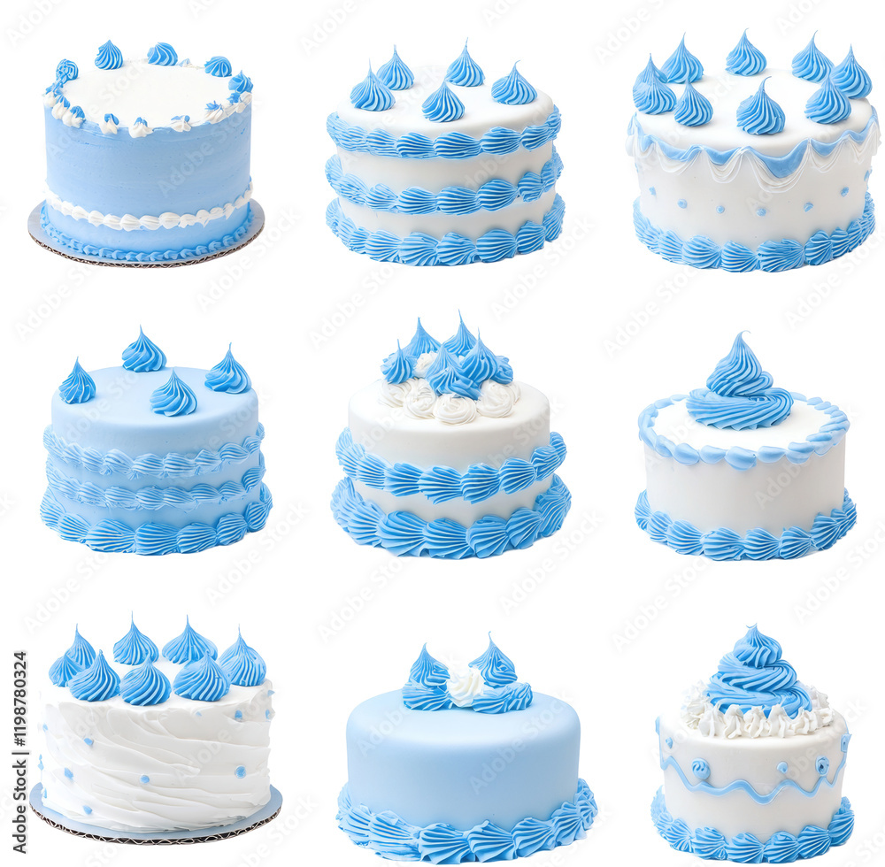 blue fancy cake 
