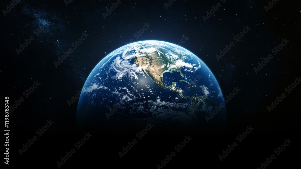 Obraz premium Earth at Night from Space: A Stunning View of Our Planet