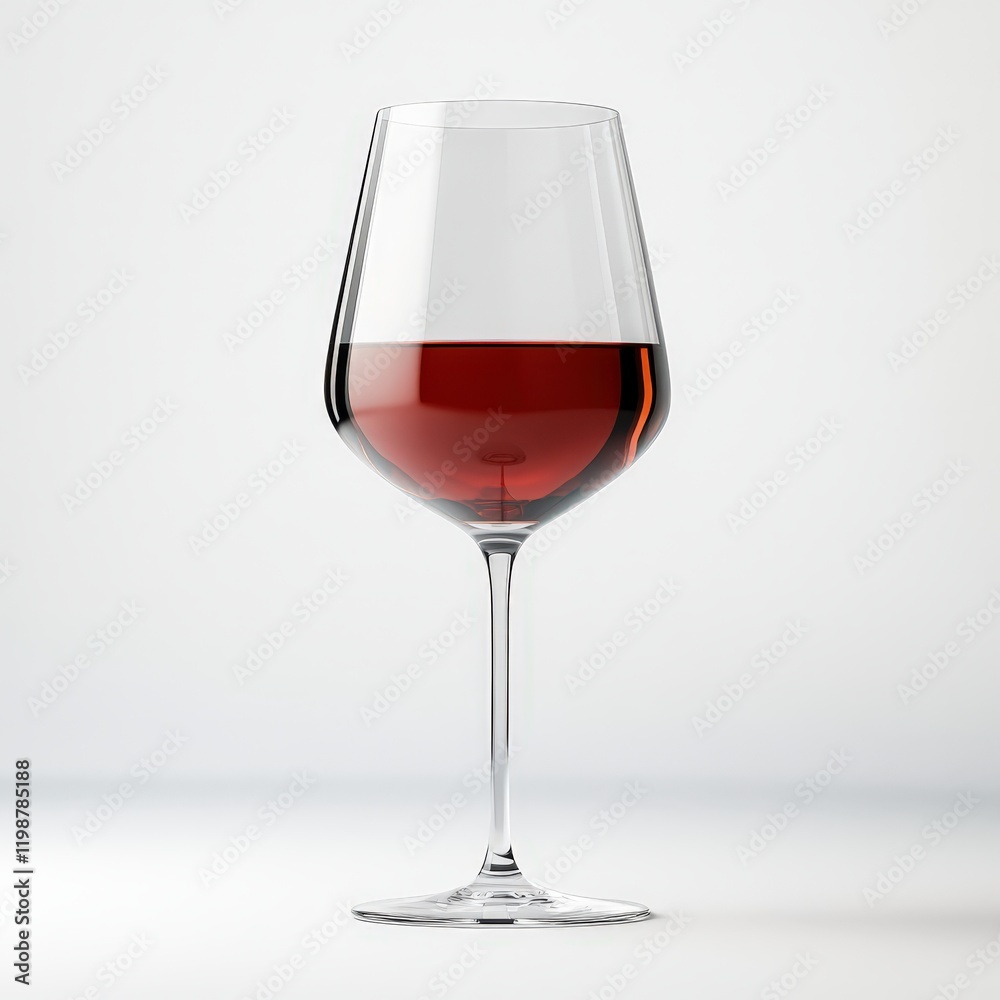 A single glass of red wine on a white background. A single glass of red wine on a white background.