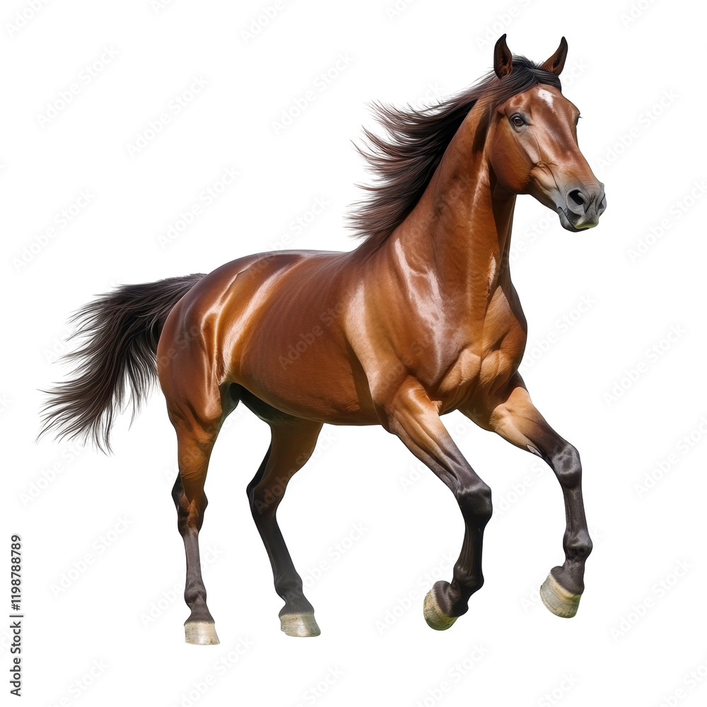 Majestic Running Horse Captured in Dynamic Motion Against a Vibrant Background Majestic Running Horse Captured in Dynamic Motion Against a Vibrant Background