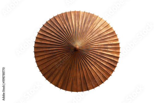 Wooden Art Piece with Radiating Lines and Symmetrical Design