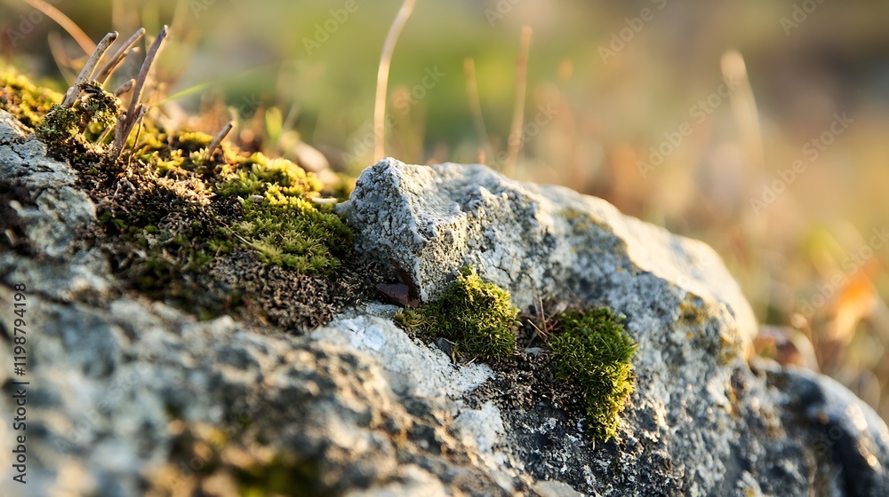 Closeup of Natural Rock Stones Covered with Lush Green Moss in Outdoor Setting : Generative AI Closeup of Natural Rock Stones Covered with Lush Green Moss in Outdoor Setting : Generative AI