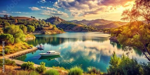 Vintage Lakeside Serenity: Dixon Lake, Escondido, California