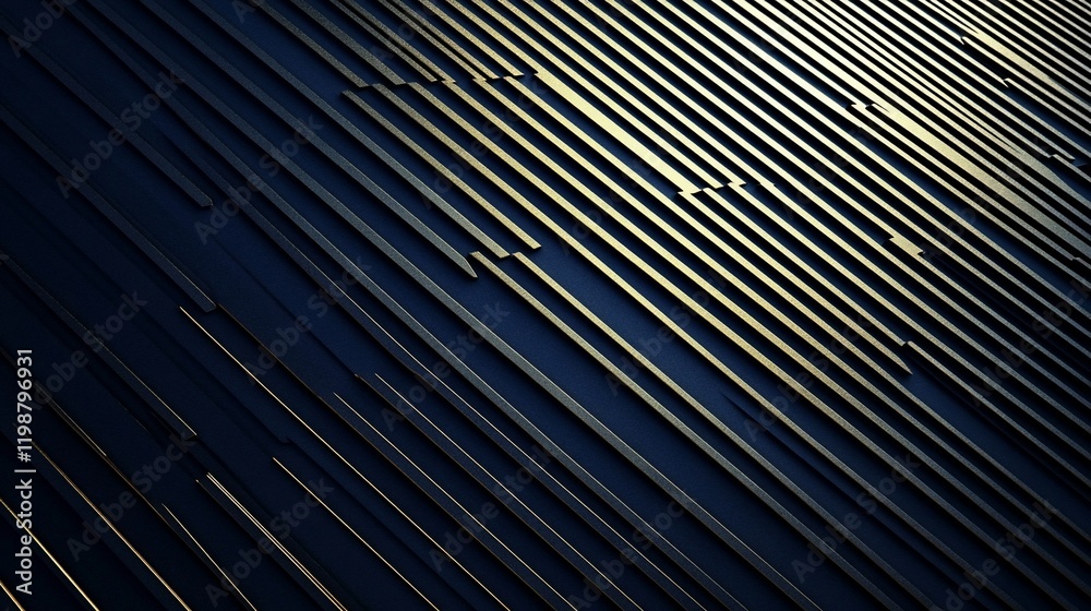 Fototapeta premium Abstract diagonal dark metallic lines background texture.