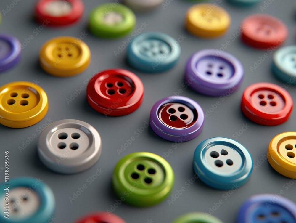 Colorful buttons in a row. AI. Colorful buttons in a row. AI.