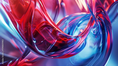 Bright abstract background with dynamic red and blue swirls