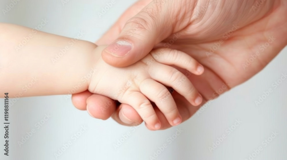 Touching Moment of Connection Between a Parent’s Hand and a Baby’s Hand Symbolizing Love, Care, and the Bond of Family in a Soft and Gentle Environment Touching Moment of Connection Between a Parent’s Hand and a Baby’s Hand Symbolizing Love, Care, and the Bond of Family in a Soft and Gentle Environment