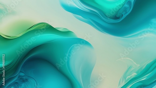 A smooth flowing abstract blue wave design with soft textures and artistic motion photo