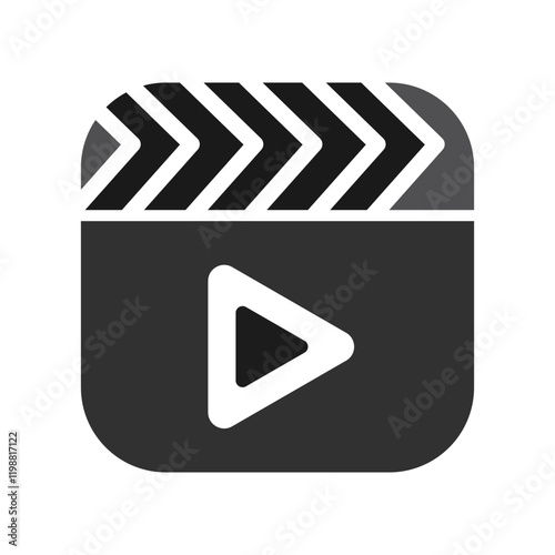 play media icon design vector template
