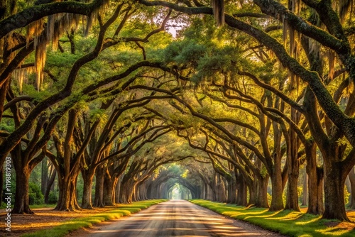 Wormsloe Historic Site, Savannah, Georgia: Scenic Drive, Oak Trees, Spanish Moss,  Historic Road, Southern Charm