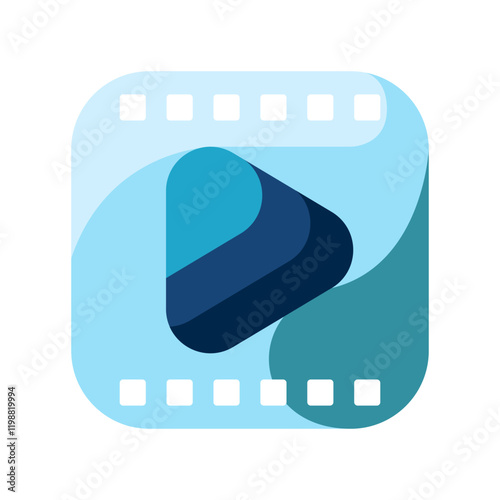 play media icon design vector template