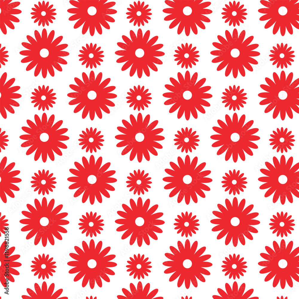 seamless pattern with red flowers seamless pattern with red flowers