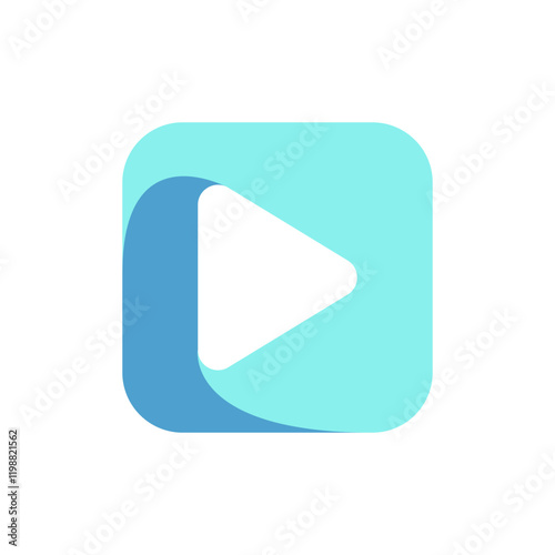 play media icon design vector template