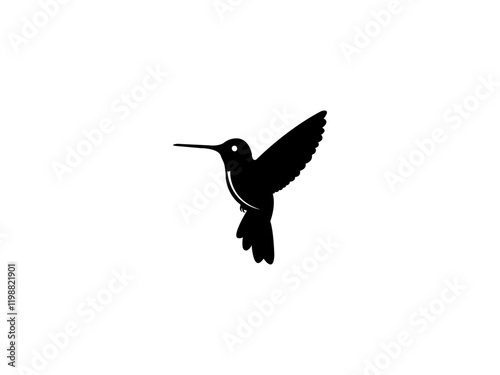 Hummingbird Logo Vector Image Design 