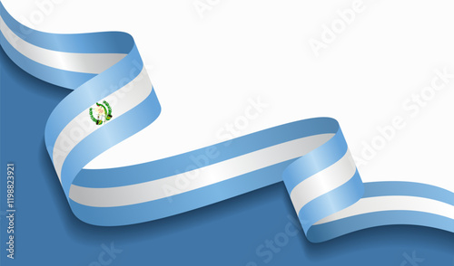 Guatemalan flag wavy abstract background. Vector illustration. photo