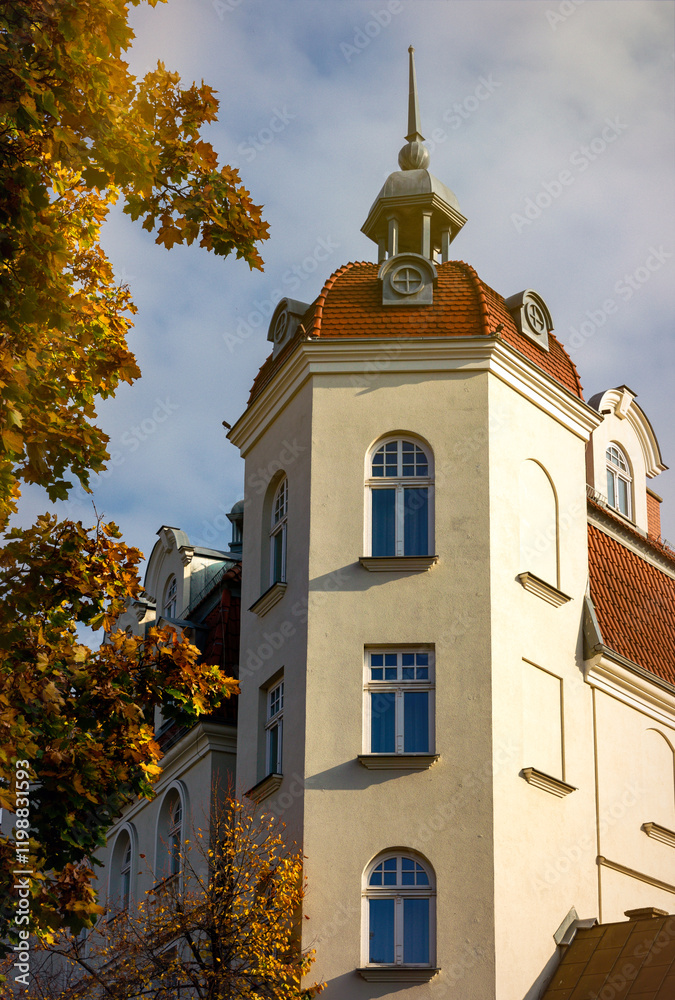 Beautiful old house in Sopot. Historical architecture in Pomerania Beautiful old house in Sopot. Historical architecture in Pomerania