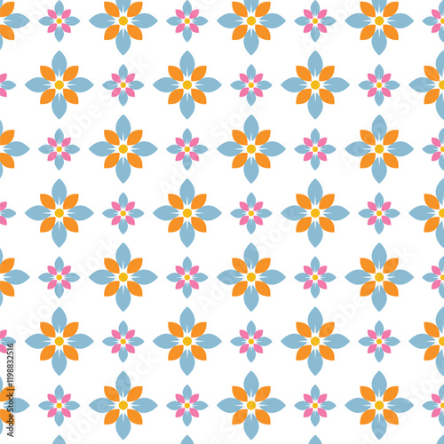 Wallpaper Mural seamless pattern with flowers Torontodigital.ca