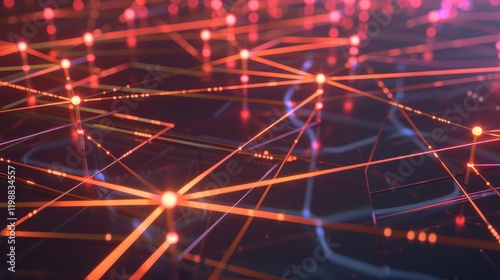 Futuristic digital network connections with glowing lines and nodes representing connectivity