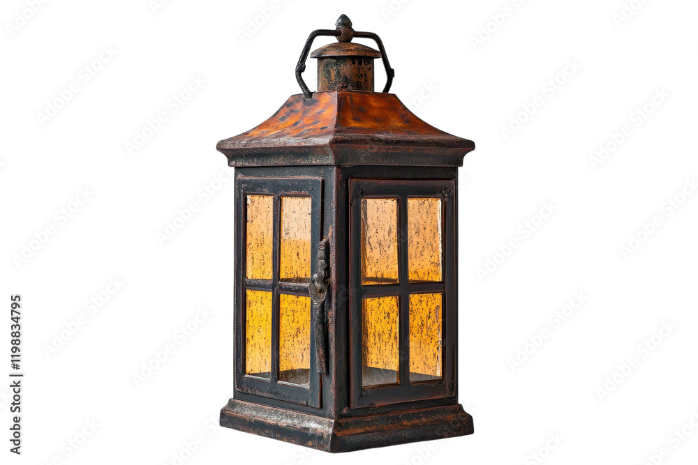 Decorative lantern illuminating a cozy space with warm glow during evening hours Decorative lantern illuminating a cozy space with warm glow during evening hours