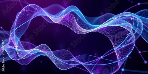 Abstract retrofuturistic iridescent wire element shapes in a generative AI design, concept, futuristic