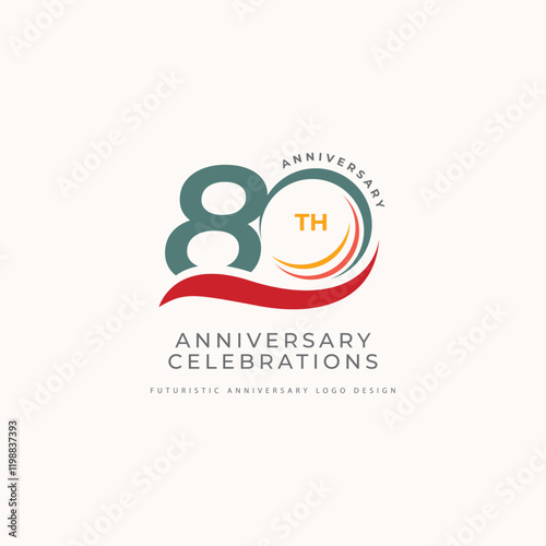 80 years anniversary celebrations logo concept