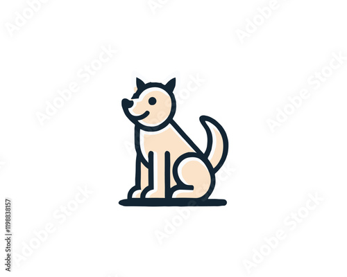 Dog Vector Logo Design Icon illustration