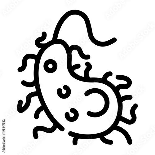 salmonella typhi Line Icon