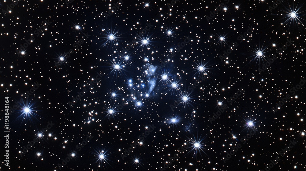 Fototapeta premium Cosmic Wonders: Star Cluster & Nebula