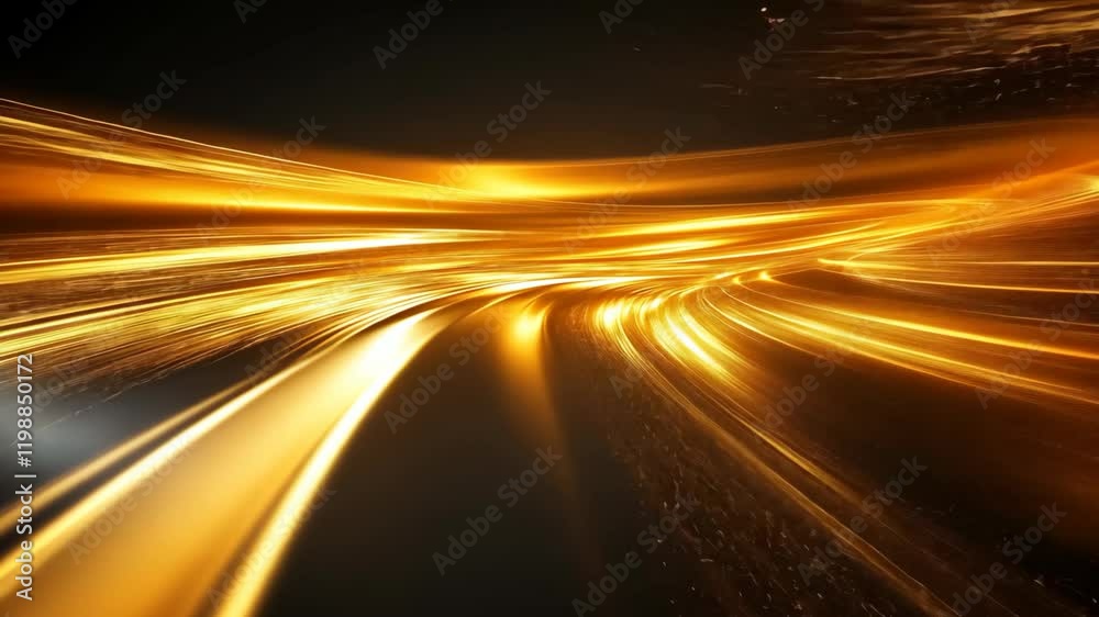 gold metallic trail on dark background