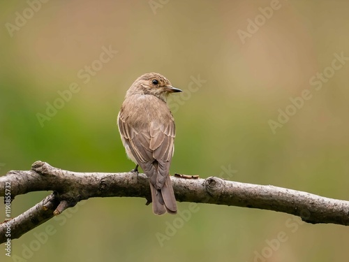 Spotted Flycatcher Perched on a Branch photo