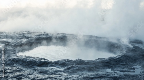 Mystical Geothermal Pool: A Breathtaking View of Nature's Power