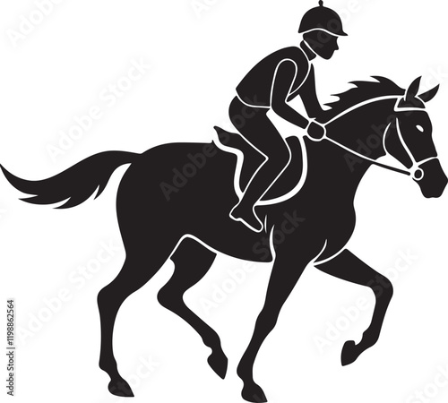 Horse rider silhouette