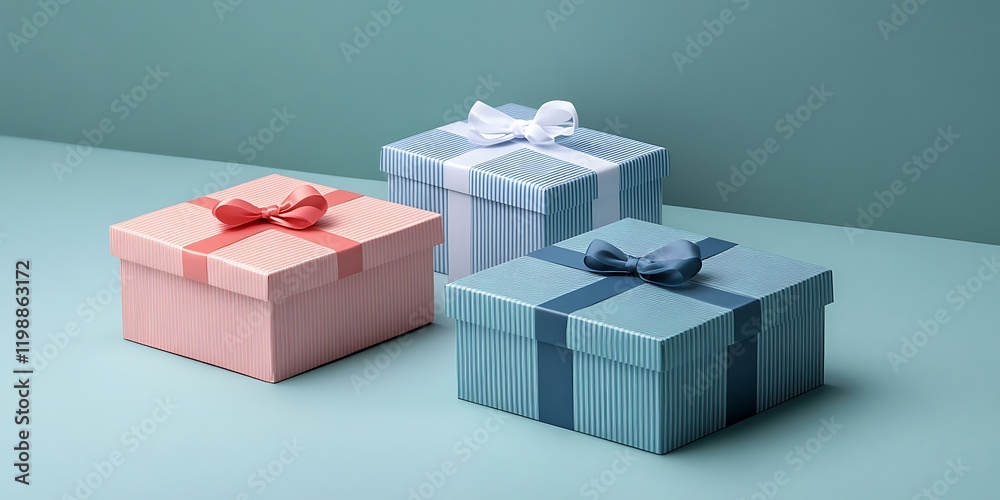 a group of black boxes with gold ribbons a group of black boxes with gold ribbons