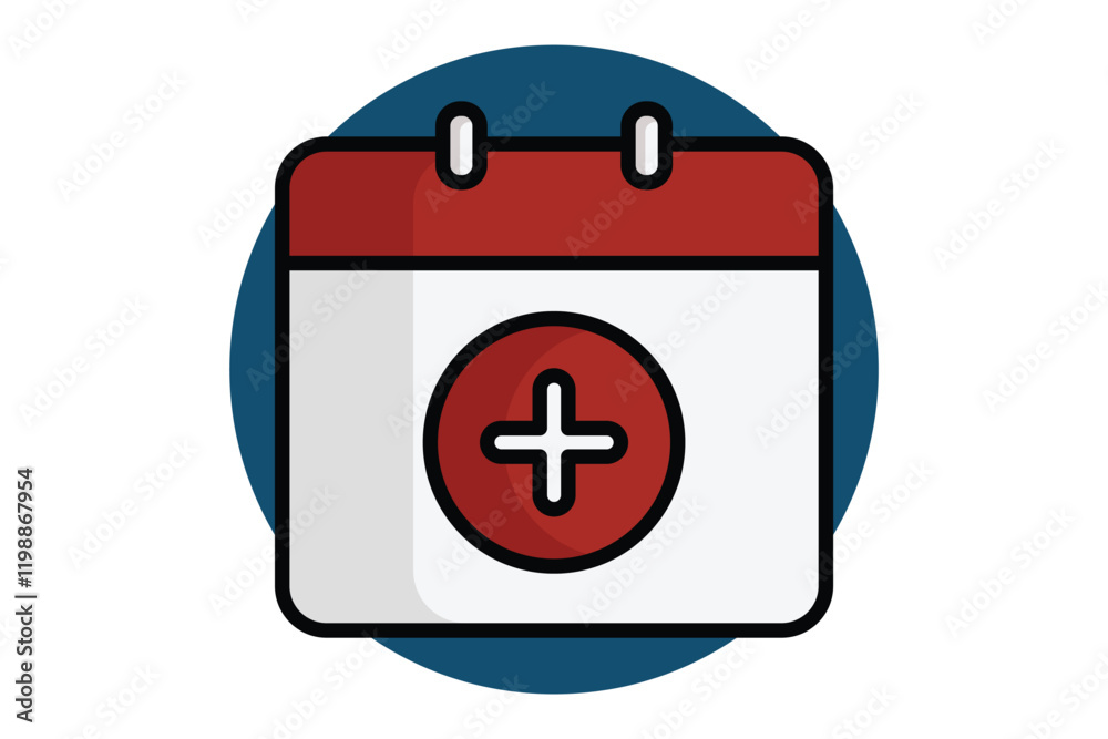 Obraz premium Add calendar icon. colored outline icon style. icon related to time and date. time elements vector illustration