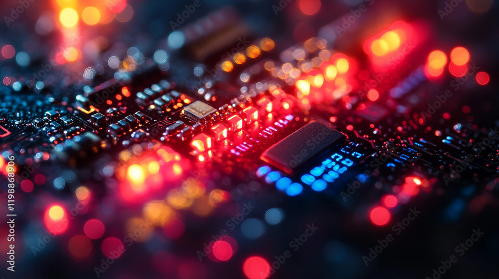electronic circuit board with components, electronic circuit board electronic circuit board with components, electronic circuit board