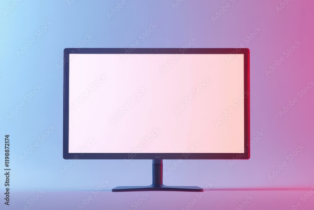 3D 4K Monitor Isolated and White Background 3D 4K Monitor Isolated and White Background