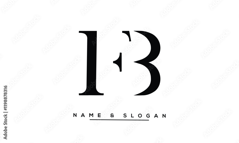 FB, BF Abstract Letters Logo Monogram FB, BF Abstract Letters Logo Monogram