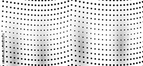 Halftone gradient background with grunge. Grit noise texture with faded edges. Backdrop with pixilated vectors in a retro style Decorative wallpaper with white and black sand noises.