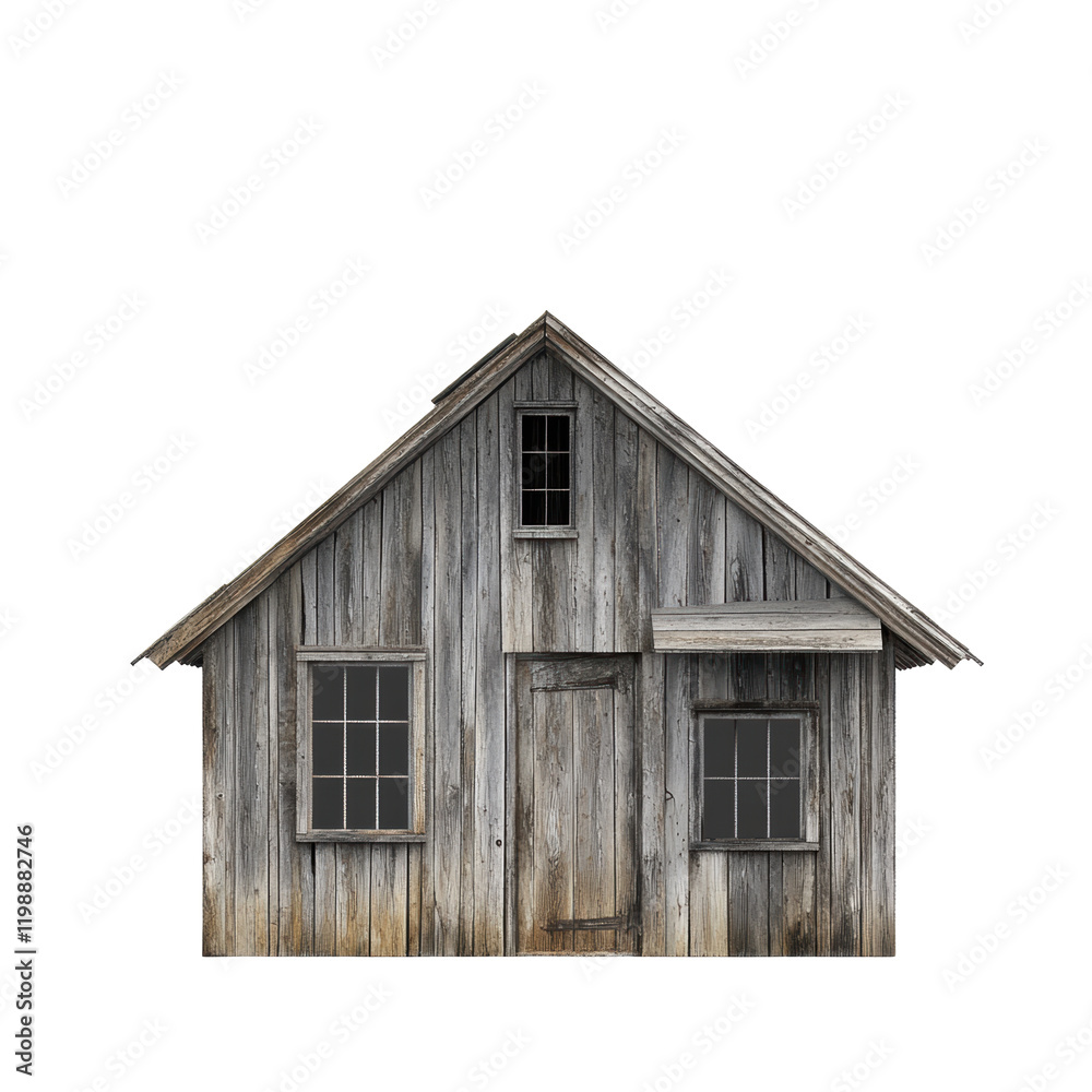 Weathered Rustic Wooden House with Classic Architecture and Historical Charm Weathered Rustic Wooden House with Classic Architecture and Historical Charm