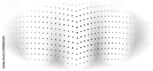 Halftone gradient background with grunge. Grit noise texture with faded edges. Backdrop with pixilated vectors in a retro style Decorative wallpaper with white and black sand noises.