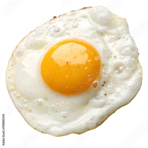 fried egg isolated on white background png transparent cut out social media post ad high quality web banner poster photo