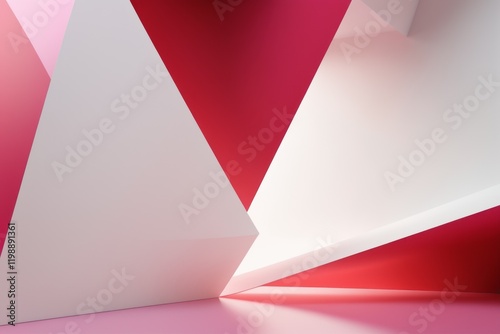 Abstract background with pink white squares and geometric patterns in a seamless 3D design photo