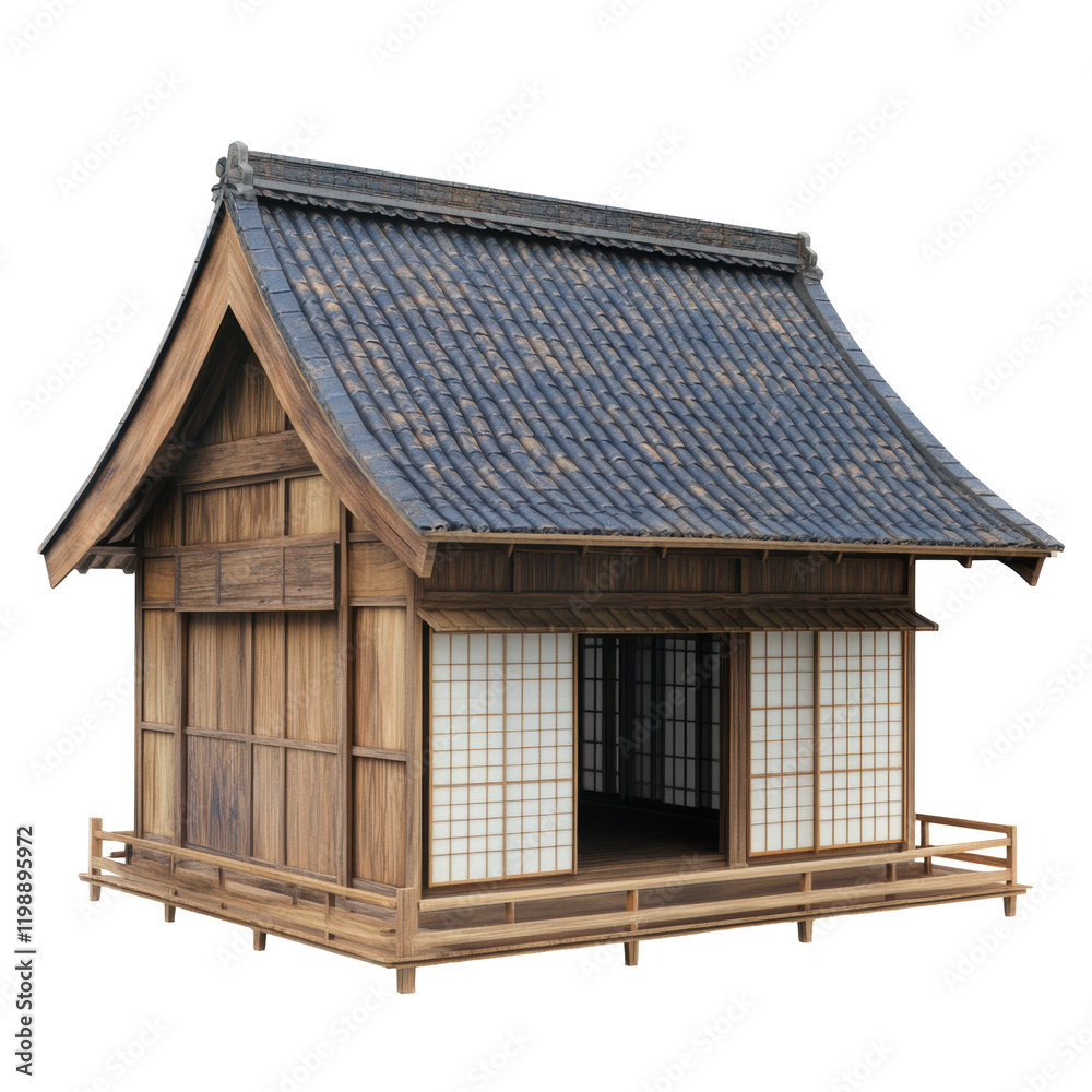Traditional Japanese Wooden House Surrounded by Nature with Architectural Beauty Traditional Japanese Wooden House Surrounded by Nature with Architectural Beauty