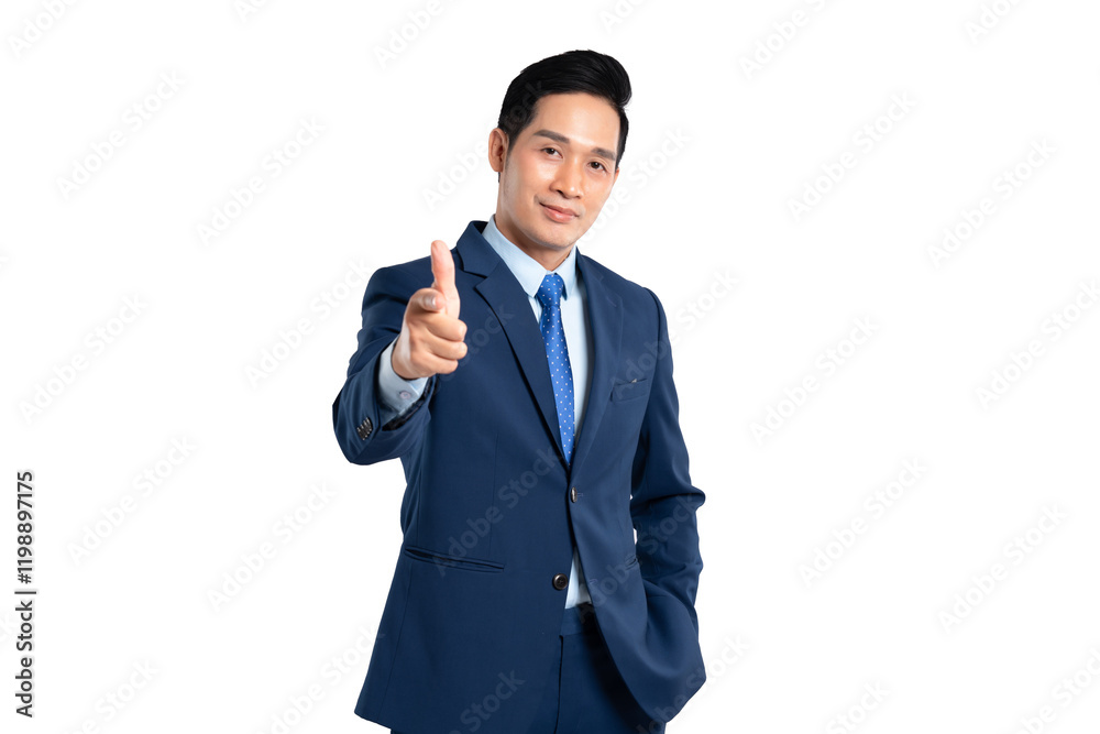 Portrait of Asian male businessman posing on png background Portrait of Asian male businessman posing on png background